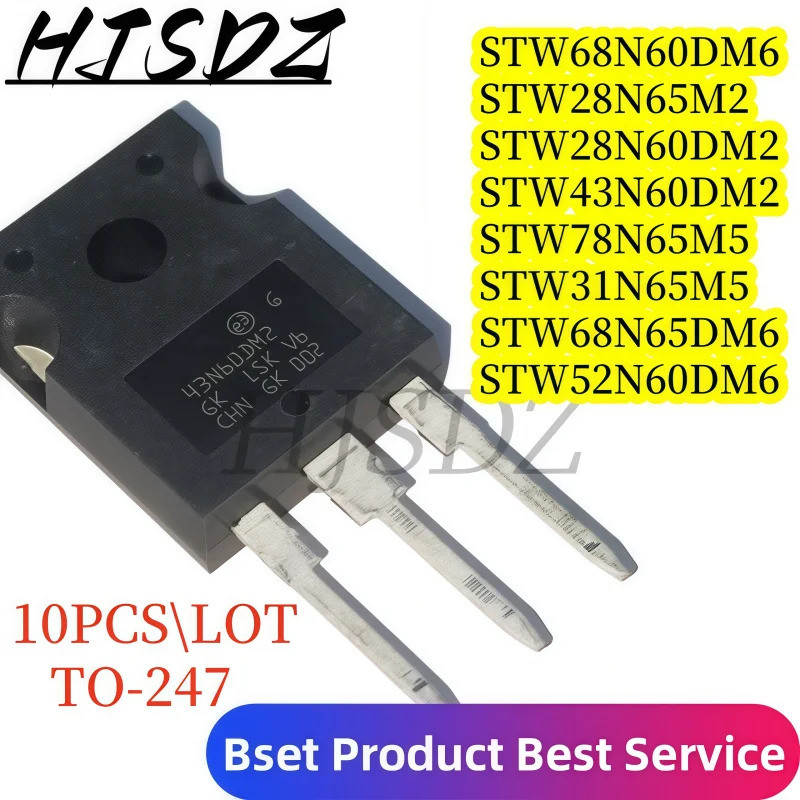 1-5PCS STW68N60DM6 STW28N65M2 STW28N60DM2 STW43N60DM2 STW31N65M5 STW78N65M5 STW68N65M5 STW68N65D6W52