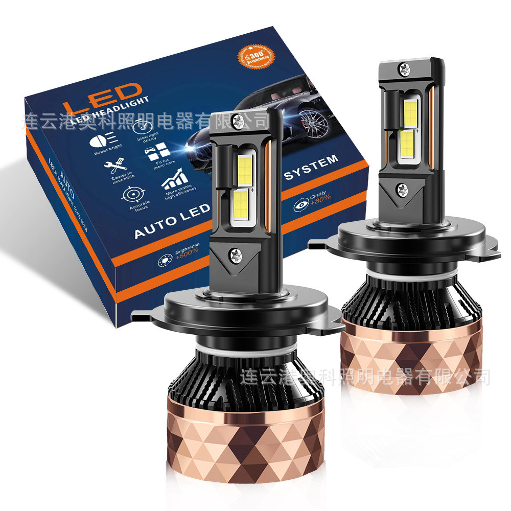 AKEV80S200W6000Kh1h3h4h7h11900590069012ไฟหน้ารถ หลอดไฟ led รถยนต์
