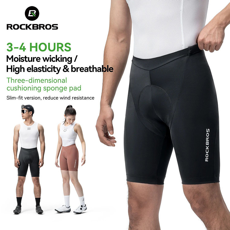 ROCKBROS กางเกงขาสั้นขี่จักรยานสำหรับผู้ชายและผู้หญิง ระบายอากาศได้ดี ยืดหยุ่น สวมใส่สบายในฤดูร้อน
