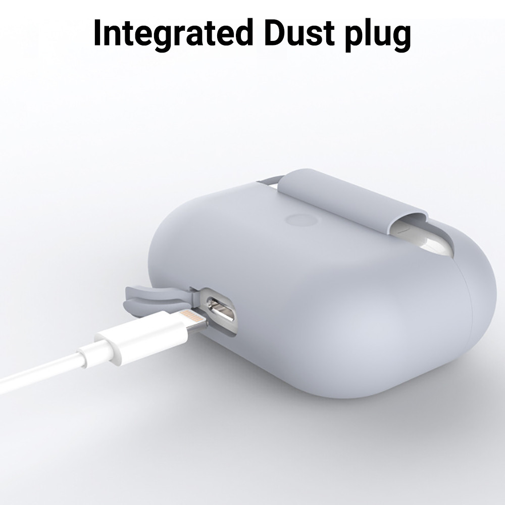 จัดส่ง จาก ประเทศไทย กรณี For Apple Airpods Pro Air Pods Pro AirpodsPro เคสหูฟัง กรณี พร้อม คาราบิเนอร์ ตะขอ ซิลิโคนนุ่ม - รูปที่ 5