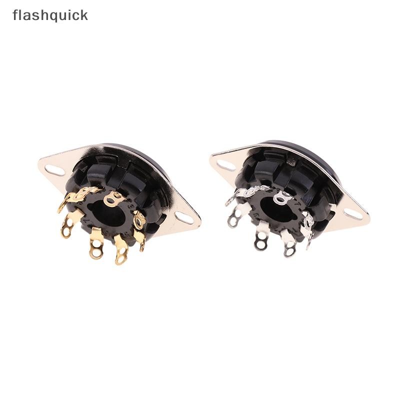 Flashquick 1 PC 8Pin Bakelite Tube ฐานซ็อกเก็ต S8WPF Bakelite Gilded สําหรับ KT88 6550 6SN7 EL34 สูญ