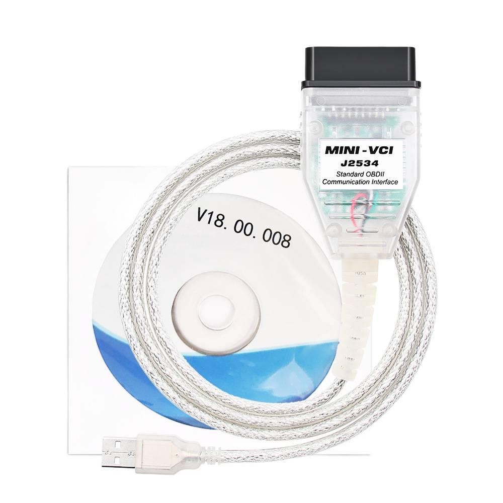 MINI VCI V18 สายวินิจฉัยรถยนต์ Toyota OBD2 อินเทอร์เฟซ USB สําหรับ Techstream TIS FTDI FT232R รองรับ