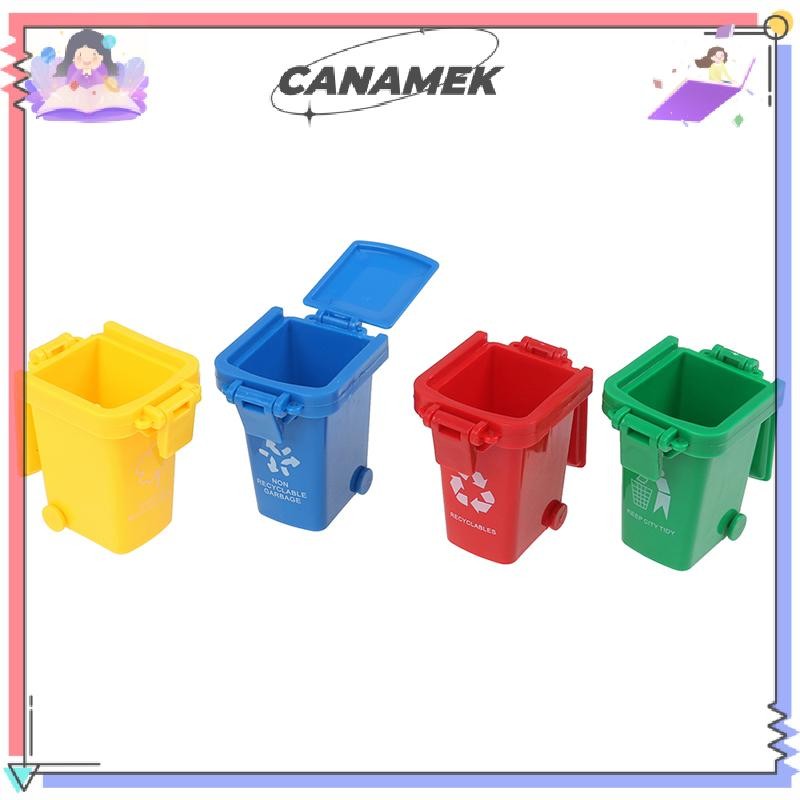 [technicolor] เด็ก 4 ชิ้น/เซ็ตถังขยะขยะรถบรรทุกกระป๋อง Curbside Vehicle Bin ของเล่นสต็อกใหม่