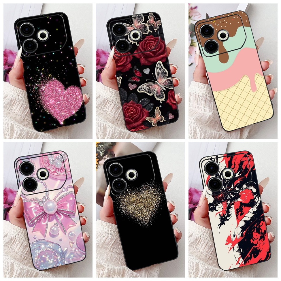 Tecno Pova 6 Neo 4G กรณีหรูหราผีเสื้อรักแฟชั่นดอกไม้ Cool หล่อ Lion ทาสีเคสโทรศัพท์ Techno Pova 6 Ne