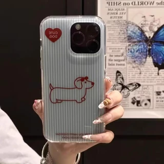 โปร่งใส จัดส่งจากประเทศไทย สไตล์อินสตา สุนัขเล็กน่ารัก for iPhone เคสไอโฟน 11 12 13 14 15 16 PLUS PRO MAX X XS MAX XR 7