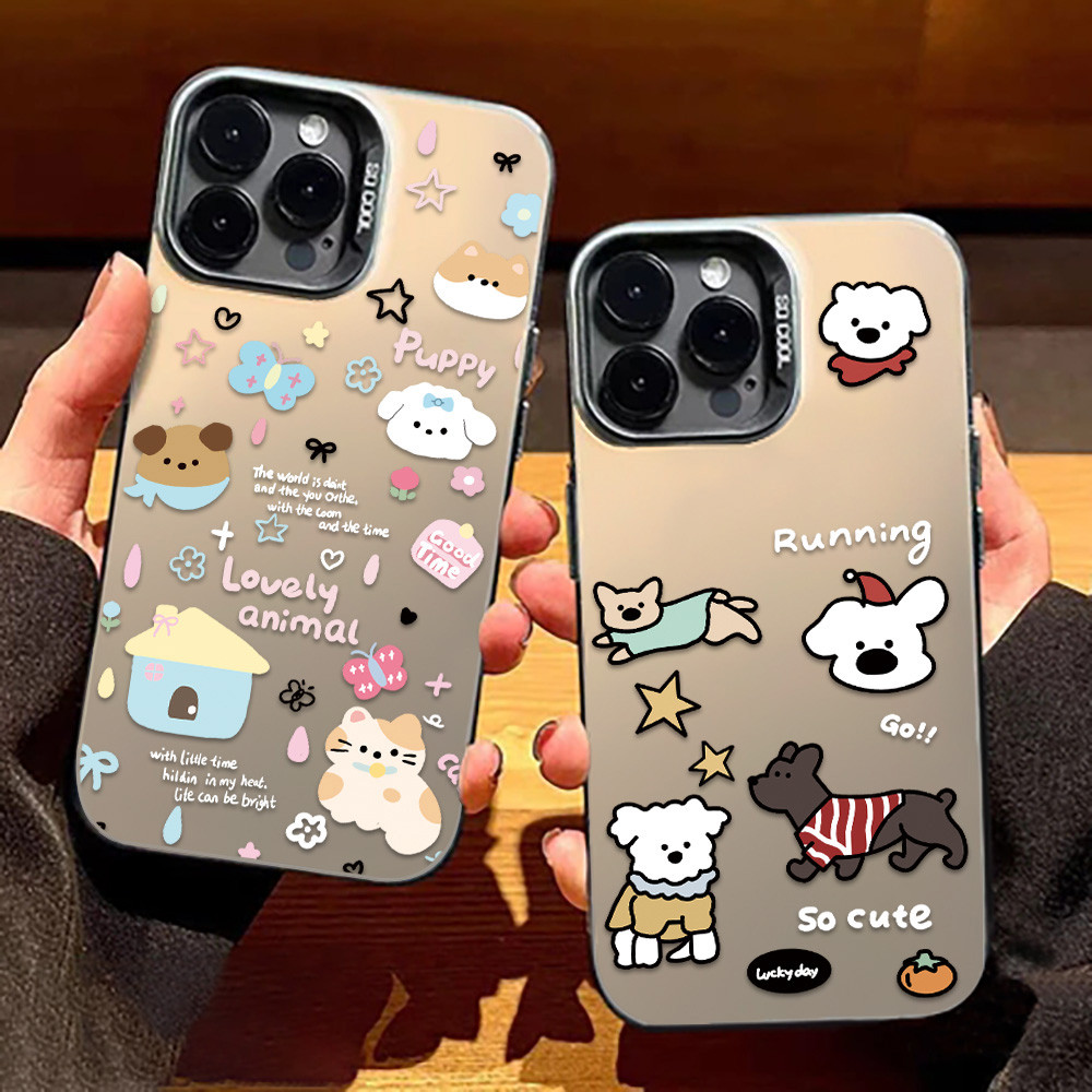 IMD Case เคส Samsung A56 A35 A36 A55 A16 A15 A54 A06 A26 A05S A22 5G Puppy เคสกันกระแทกฝาหลังชุบเงินหรูหรา