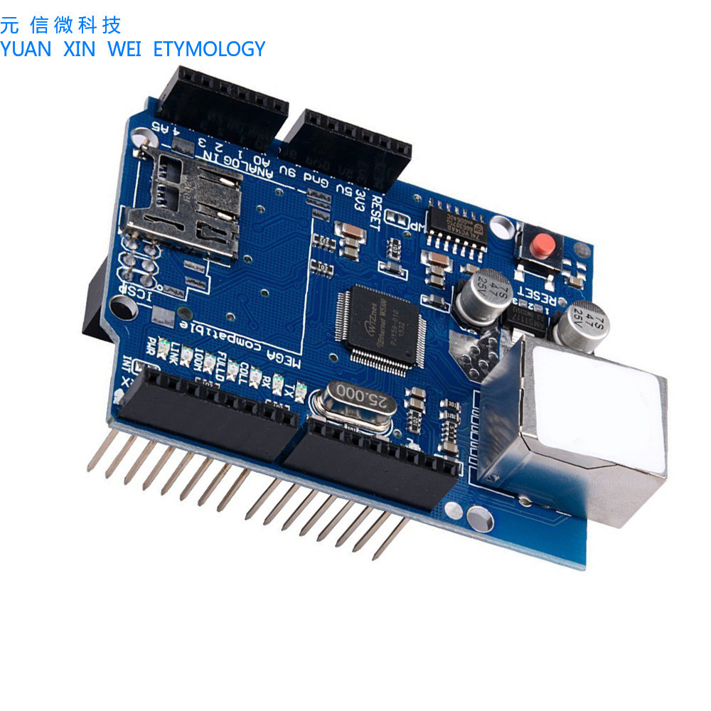 รุ่นใหม่อีเธอร์เน็ต W5100 โมดูลบอร์ดขยายเครือข่าย การขยายการ์ด SD รองรับ UNO R3