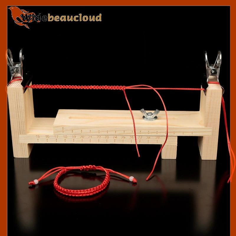 Widebeaucloud Wood Paracord Jig, Adjustable ความยาว Paracord Jig Bracelet Maker DIY ถักมือสร้อยข้อมื