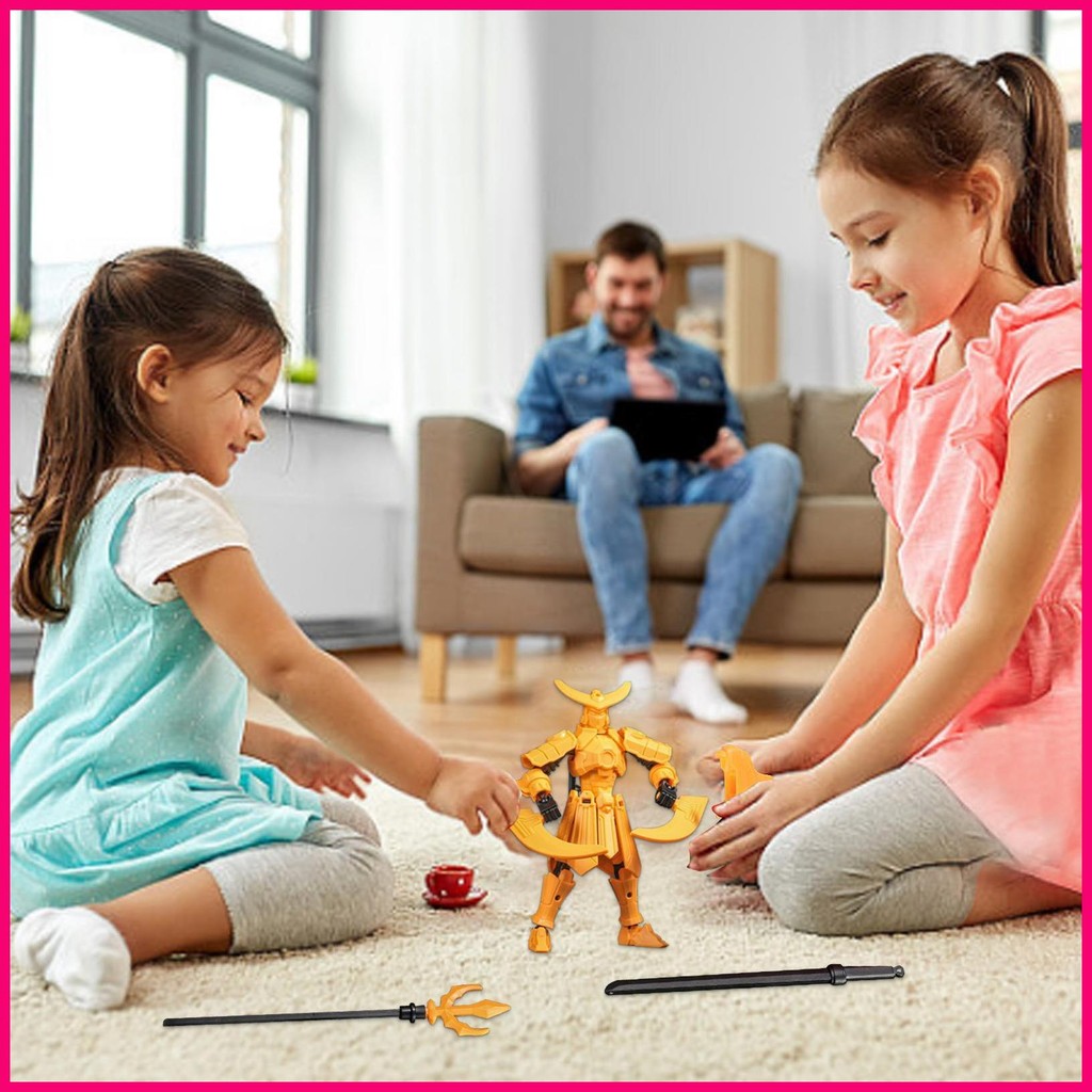 3D พิมพ์ Action Figure Action Figure Decor Assembly Action Figure Lucky Action Figure Multi-Jointed 