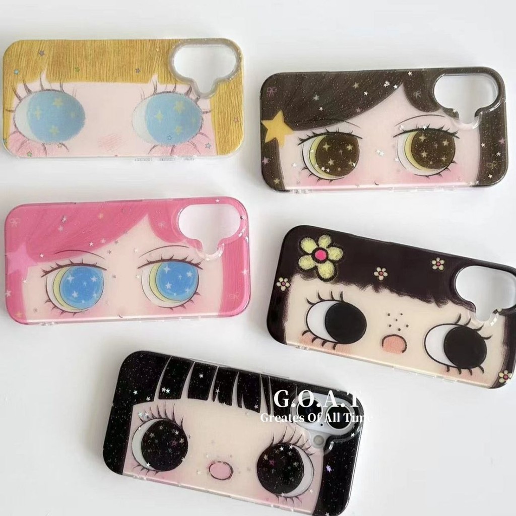 GOAT 👧👀Anime Big Eyes Girl Collection casing เข้ากันได้กับ iPhone 17 pro max iphone 17 16 15 13 14 pro max Anti-Fall ป้องกันปกหลัง