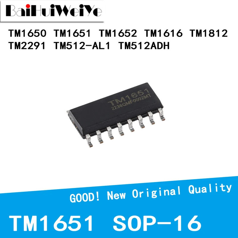 1-5PCS TM1650 TM1651 TM1652 TM1616 TM1812 TM2291 TM512-AL1 TM512ATH SOP-16 ชิป ic