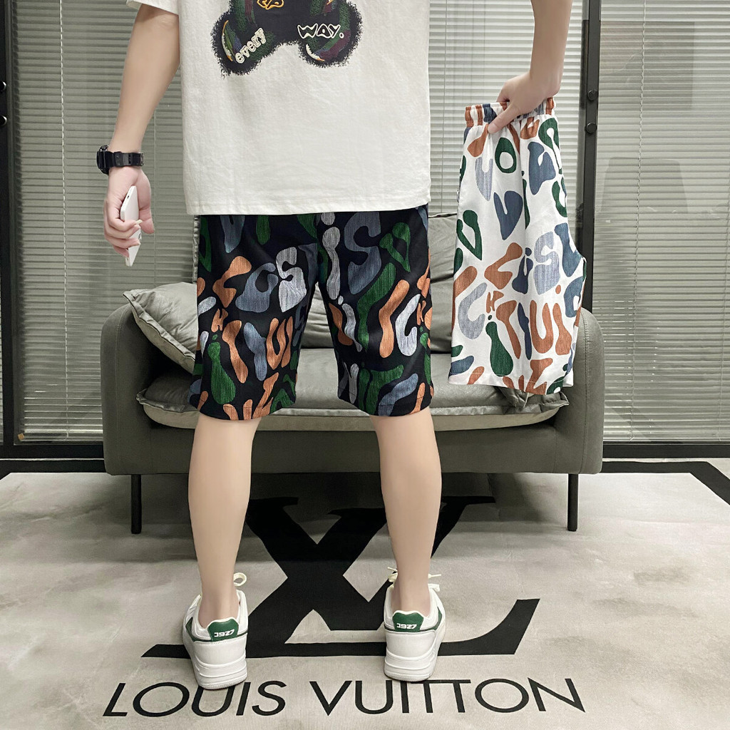 AP Store กางเกงขาสั้นใหม่พิมพ์กราฟิก ลายสวยคมชัด สินค้าขายดี  ใส่สบายสไตล์วันหยุดชิลล์ๆมี3สีให้เลือกใส่สินค้าพร้อมจัดส่ง - รูปที่ 2