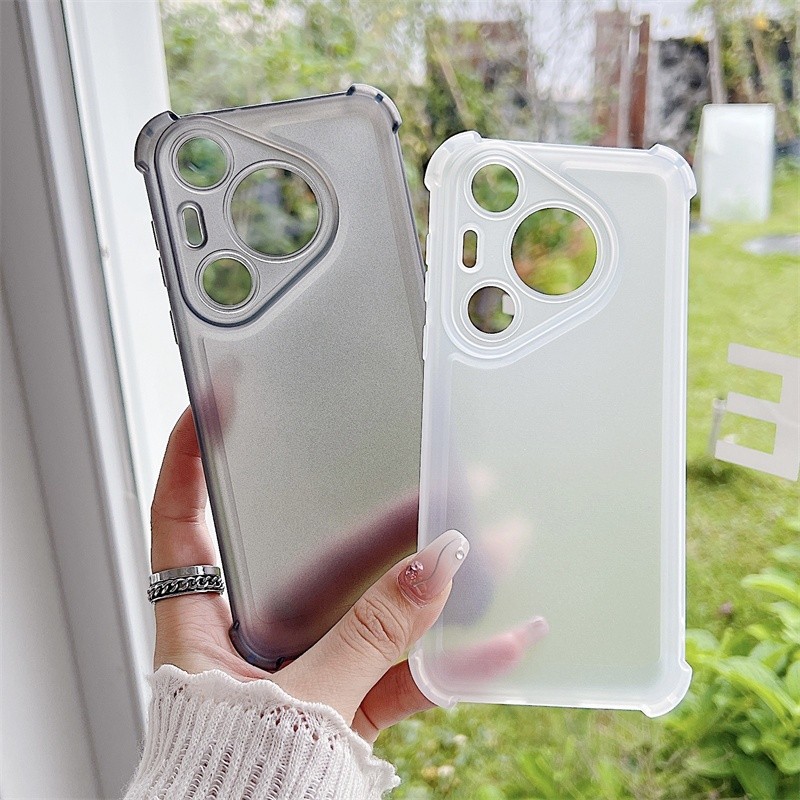 ปลอกอ่อนสําหรับ Huawei Pura 70 Plus 80 Ultra P60 P50 P40 P30 Pro Air กระเป๋าแฟชั่น Matte กึ่งโปร่งใส