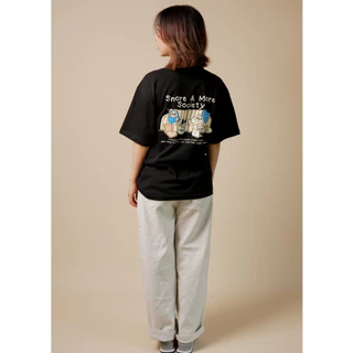 Strayandcool เสื้อยืดโอเวอร์ไซส์ "Snore Society" Oversized T-shirt