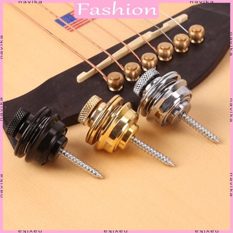 NAV Guitar Strap Lock Security Strap Lock Button Replacement Parts for Guitar Basses