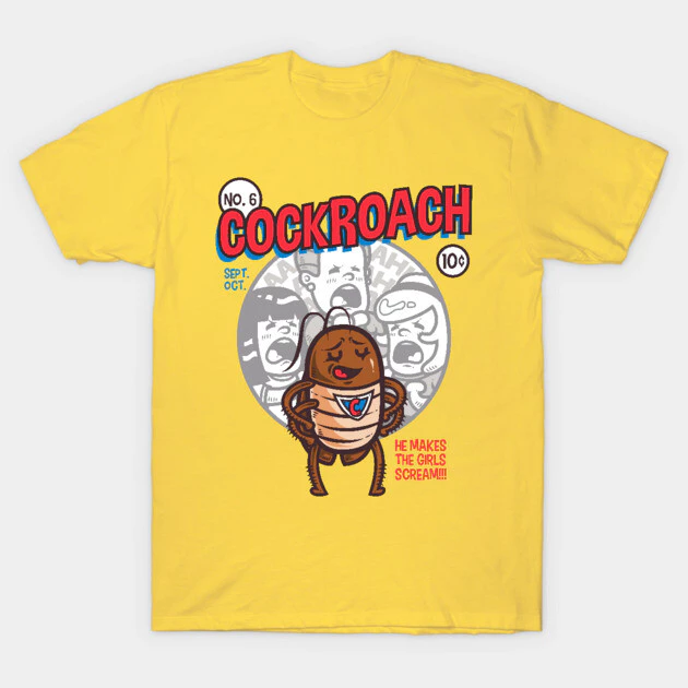 เสื้อยืด Vintage Cockroach Cotton 100%