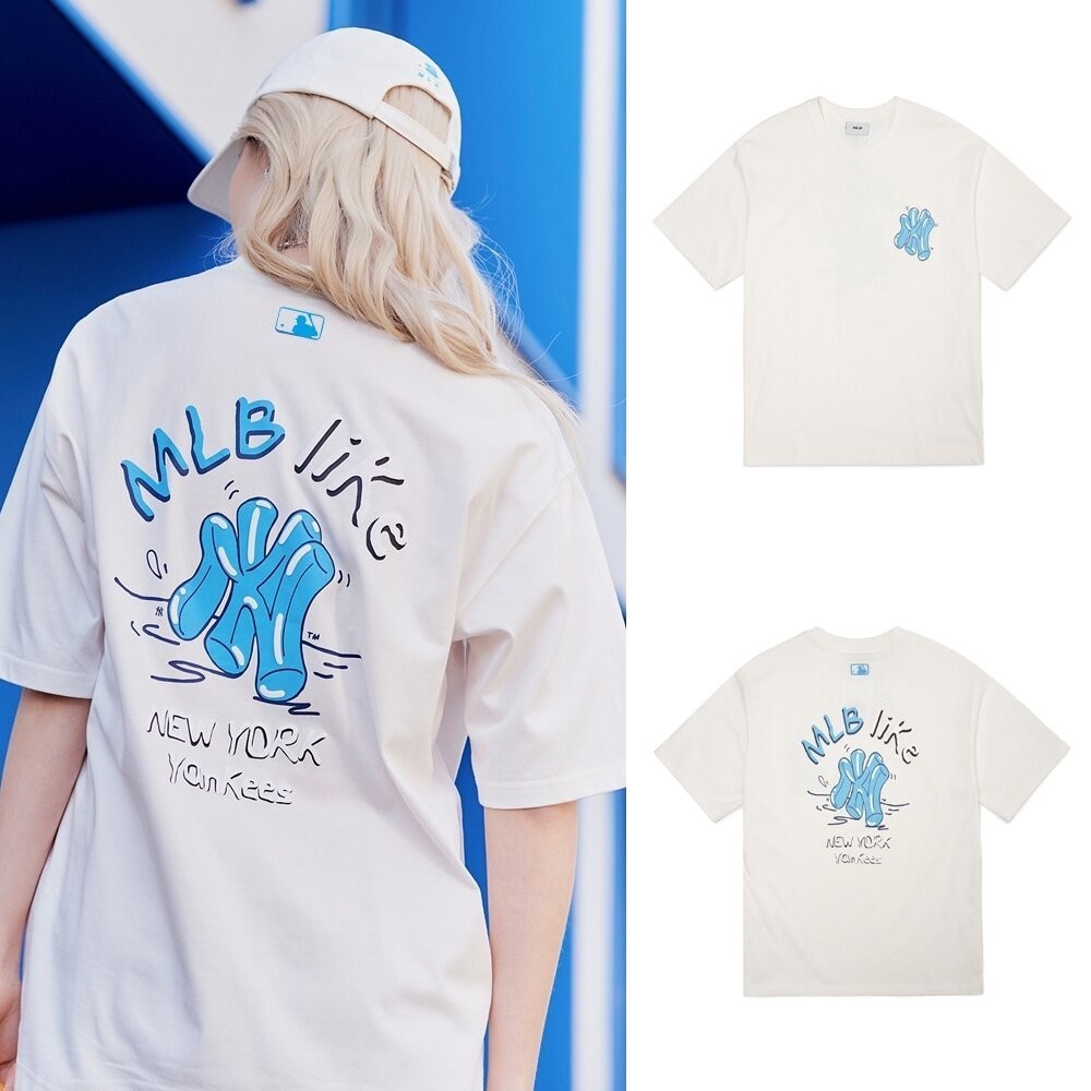 เสื้อยืด MLB YANKESS MLB KOREA MLB LA TEE ผ้าฝ้าย 100%