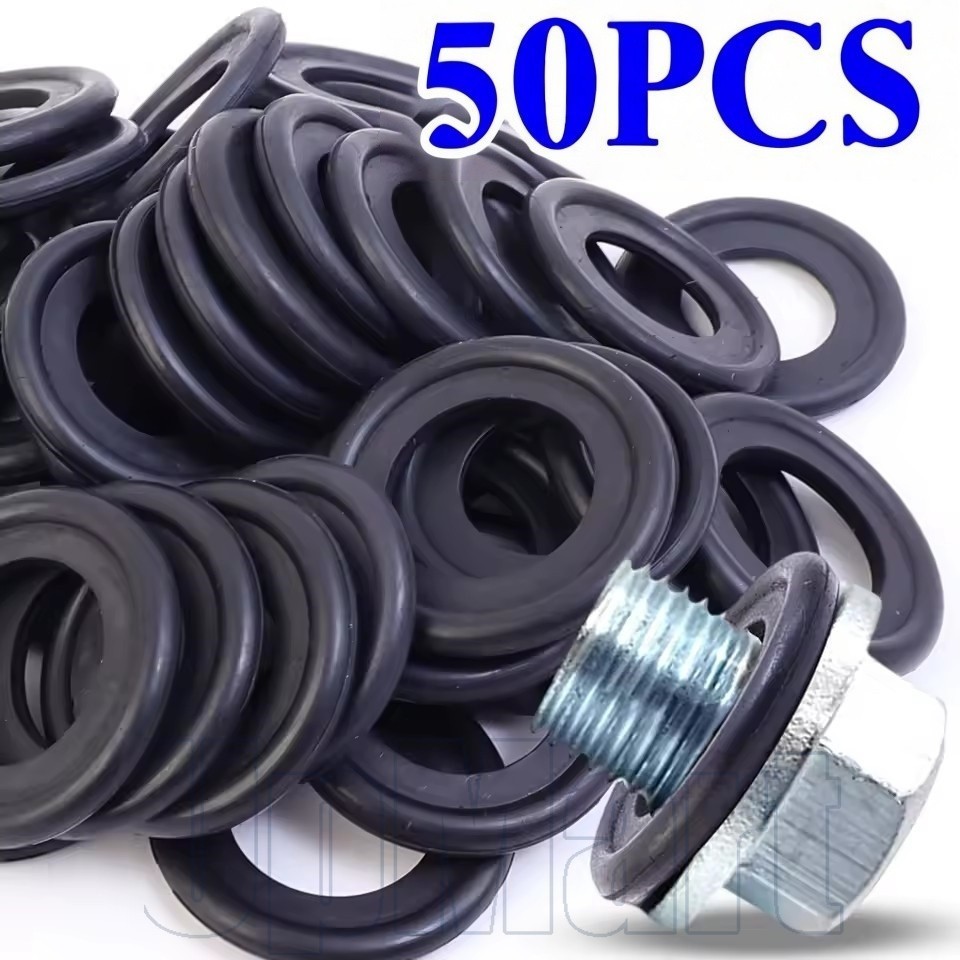 10/30/50 ชิ้น Anti-Continental Car Oil Drain Plug-ปะเก็นยางไนไตรล์ออกแบบ Secure Fit ป้องกันเศษสําหรับรุ่น Buick/Chevrolet/Ford