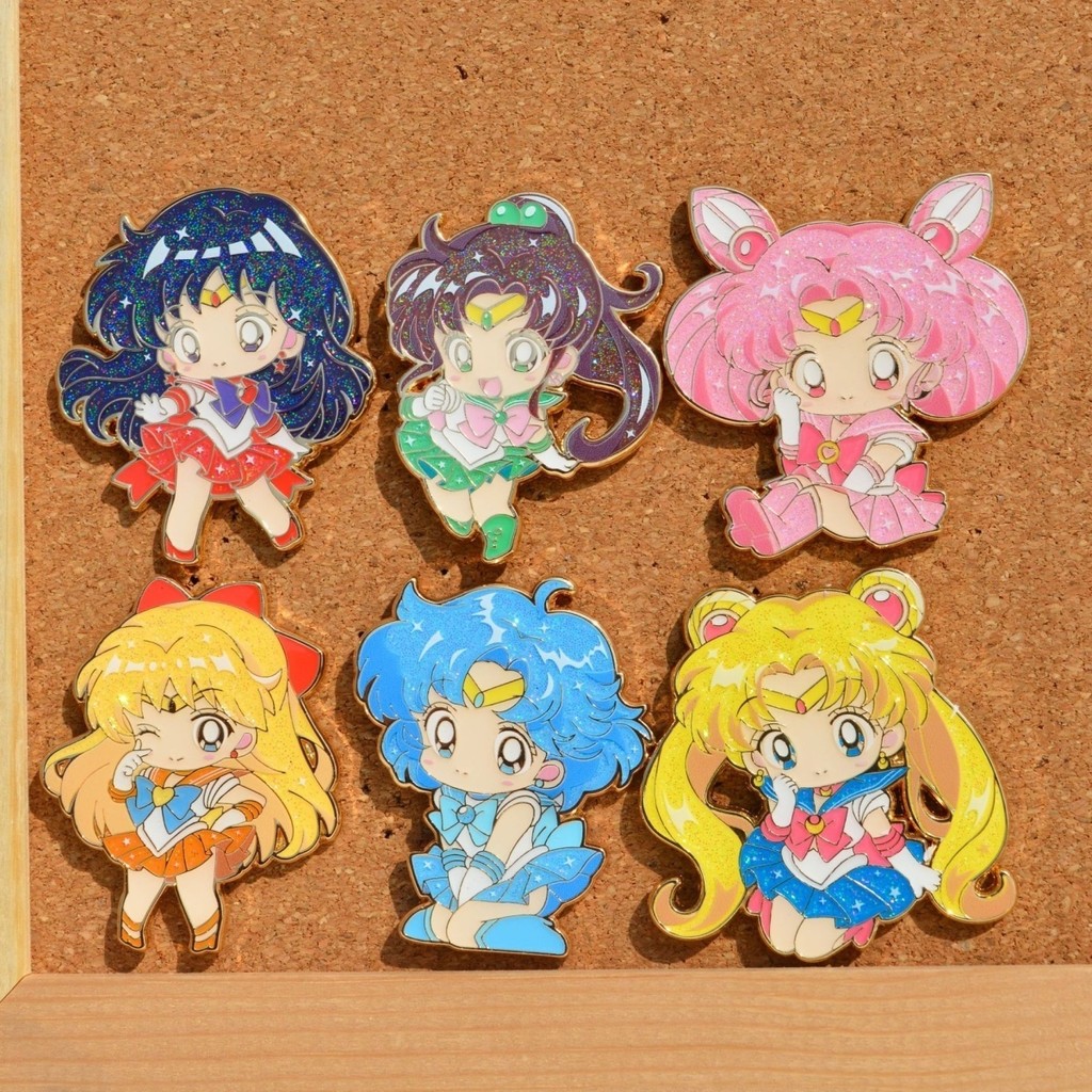 พินเข็มกลัด Sailor Moon Character Pins - Rei, Makoto, Ami, Minako