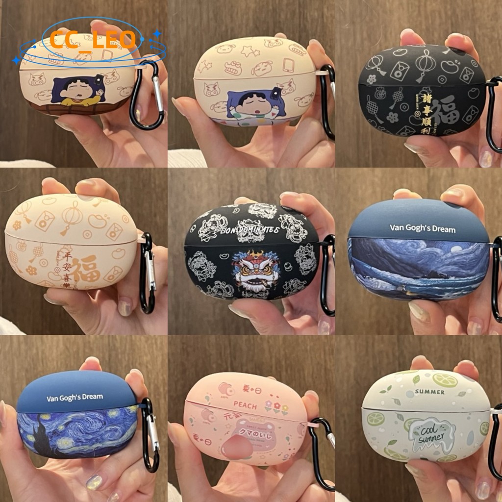 Case for UGREEN ClipBuds Pro Cute Peach Cartoon Clear Soft Case Suitable for UGREEN HiTune S8 Silicone Soft Case Protective Sleeve