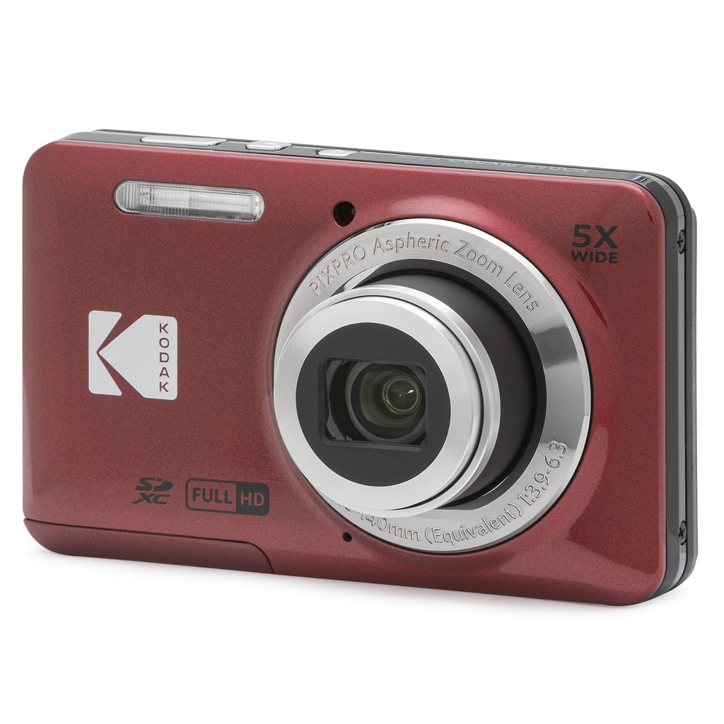 KODAK PIXPRO easy-to-use Zoom FZ55-RD 16MP Digital Camera Optical 5x Zoom Wide-angle 28mm 2.7-inch L