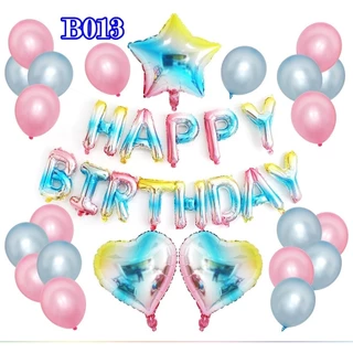 ส่งจากไทย รีวิวเพียบ มีหลายแบบให้เลือก ชุดลูกโป่ง วันเกิด HAPPY BIRTHDAY เซ็ตนี้ไม่รวมที่สูบ กาวเจล