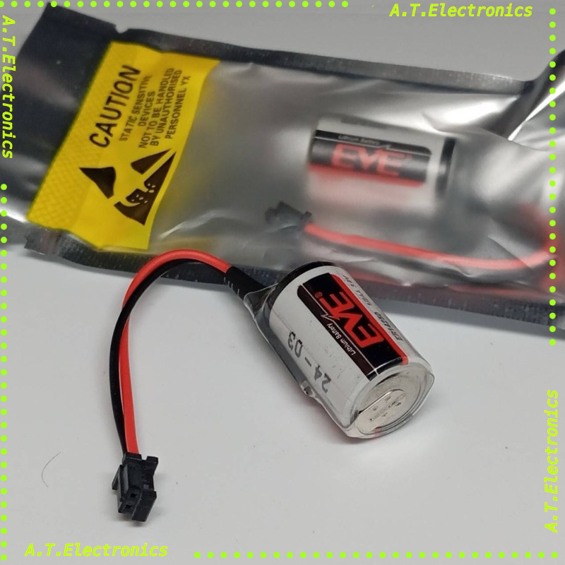 พร้อมส่ง! ER14250 1/2AA ยี่ห้อ EVE 3.6V 1200mAh (แท้) แบตเตอรี่ ลิเธียม ER14250 รุ่นมีสายอุตสาหกรรม 