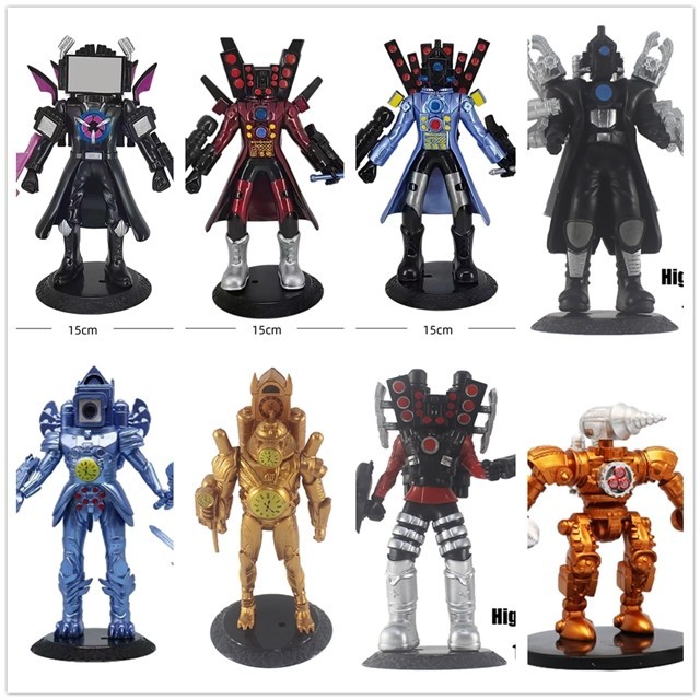 Action Figure Skibidi ห้องน้ํา TV Man Clockman ตุ๊กตา Titan เจาะ Man Speakerman Cameraman ของขวัญสะสม