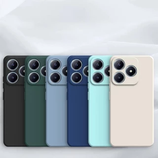 Realme C63/C61/C55/C67/C53/C51/C35/C33/Note 50/C30/C30S สีทึบซิลิโคนเหลว anti drop เคสโทรศัพท์ YT