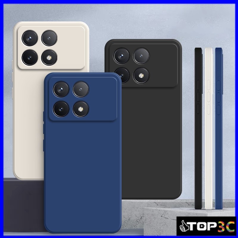 เคส Poco X6 PRO 5G/X6 5G/M6 Pro 4G/X5 Pro/ X3 Pro/X3 NFC สีทึบซิลิโคนเหลวป้องกันการตกเคสโทรศัพท์ YT