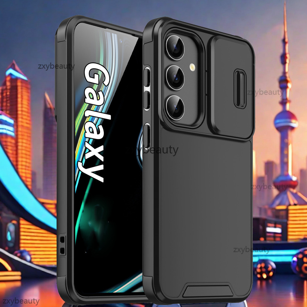 SAMSUNG ปลอกกันกระแทกสําหรับSamsung Galaxy A55 A35 A17 A16 A56 A36 A07 A06 A25 A15 A54 A14 5G 4G 2025 กรณีเกราะสไลด์ฝาครอบแม่เหล็กสําหรับA32 A53 A12 A13 A14s LTEแหวนกลับกรณี