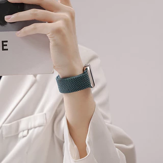 ยืดหยุ่นแม่เหล็กไนลอนสำหรับ for Iwatch Smartwatch Apple Watch Se 2 Ultra 3 2 Series 11 10 9 8 7 49 42 46 45 41 44 มม.