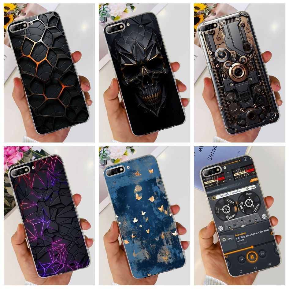 ปลอกสําหรับ Huawei Y7 Pro 2018 / Y7 2018 / Y7 Prime 2018 กรณีน่ารักการ์ตูนกันกระแทกสําหรับ Huawei Y 