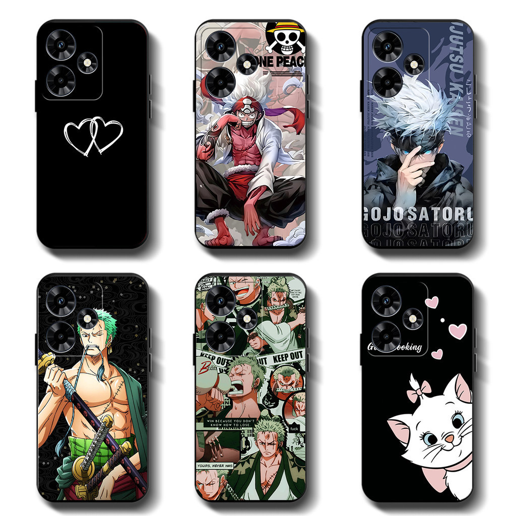 Softcase Infinix hot 30 4G X6831/hot 30 5g x6832 /hot 30 play nfc x6835b x6835 /hot 30i x669 ปลอกป้องกันการแตกคุณภาพสูง TPU ป้องกันซิลิคอนกรณียางสีดํา