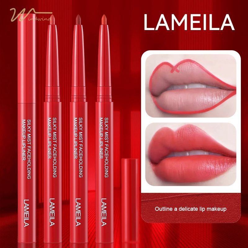 Windind Lameila ดินสอเขียนขอบปาก เนื้อแมตต์ ติดทนนานเรียบลื่น และนุ่มไม่แห้ง ไม่เหนียวเหนอะหนะ
