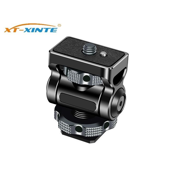 Xt-xinte Monitor ผู้ถือรองเท้าเย็นพร้อม 1/4 Arri สกรูสําหรับกล้อง DSLR ไมโครโฟนรองเท้าร้อน 180 องศา Tilt ปรับ Mount Bracket