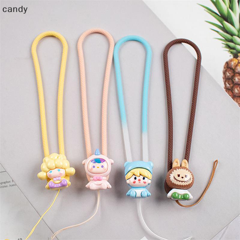 Ndy น่ารัก Bright Pop Mart ตุ๊กตาโทรศัพท์มือถือ Lanyard Anti-lost เชือกพวงกุญแจจี้พวงกุญแจกระเป๋าหูฟังแขวนเครื่องประดับของขวัญ N