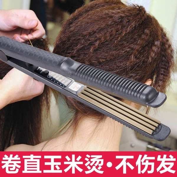 ที่หนีบผม superv ที่หนีบผม เครื่องหนีบผมหยิกดอกลูกแพร์, เตารีดดัดผมไฟฟ้าคู่, ส่วนโค้งเว้าและนูน, ไม้อัดครึ่งวงกลมรูปตัวยู, หัวเข็มขัดด้านในที่ปลายผม, ดัดข้าวโพด C โค้ง