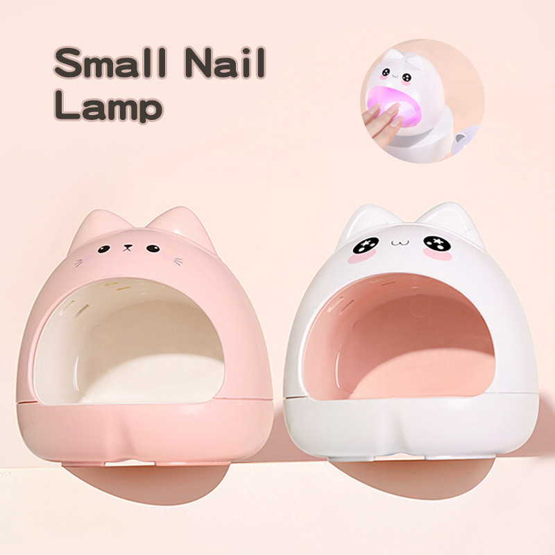 24w แบบพกพาเล็บ Mini Uv โคมไฟ Usb Little Cat เล็บโคมไฟ Uv Gel ไม่มีมือสีดํา Quick Dryed เล็บเครื่องมือ
