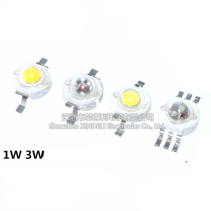 ไฟพลังงานสูง 6 ฟุต 1W–3W RGB สีสัน, เหลือง, ขาว, แดง, น้ําเงิน
