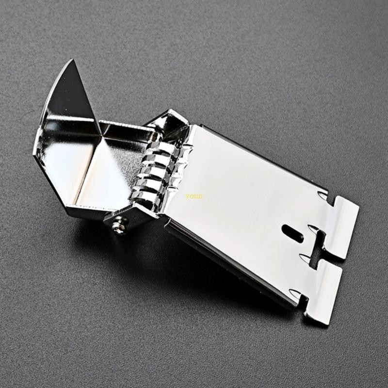 Youn Vintage Chrome Plated Banjo Bridge Tailpiece สังกะสีอัลลอยด์ Banjo Tailpiece สําหรับ 5 String Banjo อุปกรณ์เสริมทนทาน