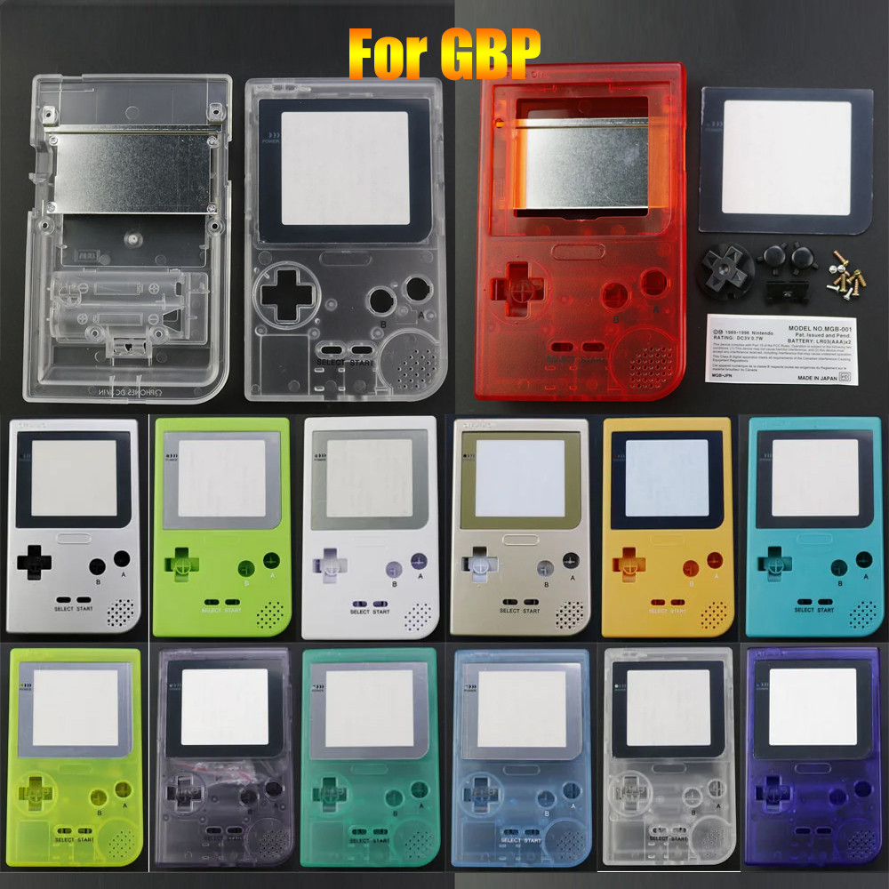 เปลือกหอยพลาสติกพร้อมปุ่มชุดสําหรับ Nintendo Gameboy Pocket GBP Full Case Cover เกมคอนโซล