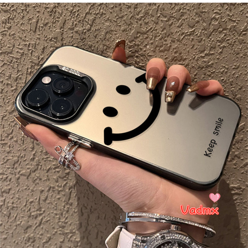 สีดํา Simple Draw Smile Face เคสโทรศัพท์สําหรับ Vivo Y100 Y200E V30 Pro V29 V27 V25 V23 Pro V29E V21