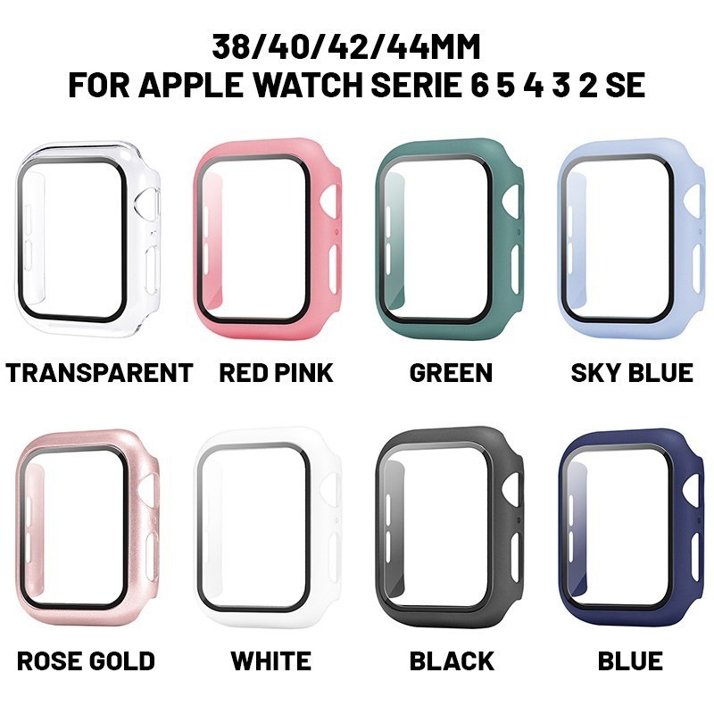 41 มม.45 มม.Series 7 คุณภาพดีที่สุดคลุมทั้งหมดและเคสแก้วสําหรับ Apple Watch Serie 6 5 4 3 2 SE 44/42/40/48 มม.IWatch ฝาครอบกันชนพลาสติกด้านหน้าจอป้องกันฟิล์ม