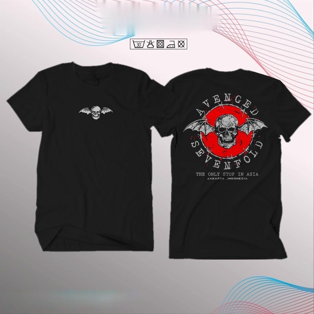 Retro Kaos Avenged Sevenfold Life Is Bit A Dream Tour Asia Band เสื้อยืด | เสื้อยืด A7x -Manual Prin