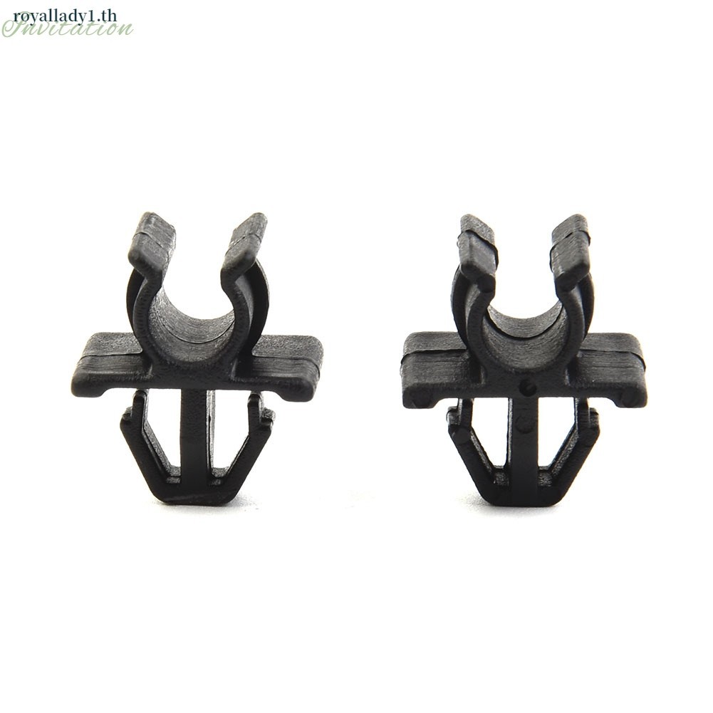 [ในสต็อก] 2 ชิ้นฝากระโปรงรถ Prop Rod คลิปสําหรับ Nissan พลาสติกสีดําคุณภาพดี