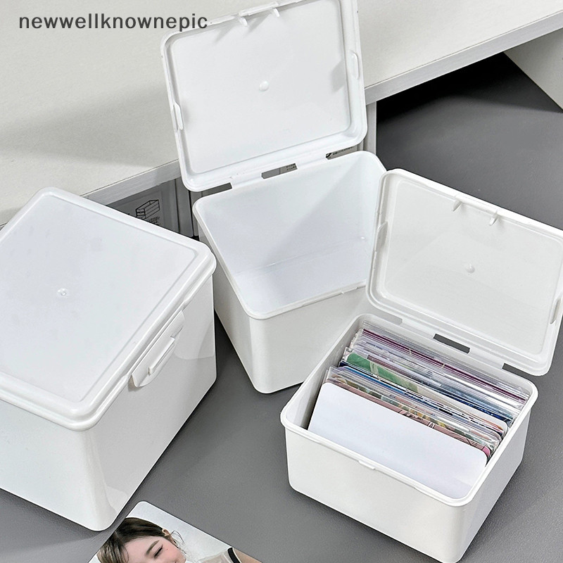 ใหม่wellknownepic ใหม่กล่องเก็บพลาสติก Photocards กล่องเก็บการ์ดขนาดเล็กโต๊ะ Organizer กล่องการจําแนกกล่องเครื่องเขียน TH - รูปที่ 7