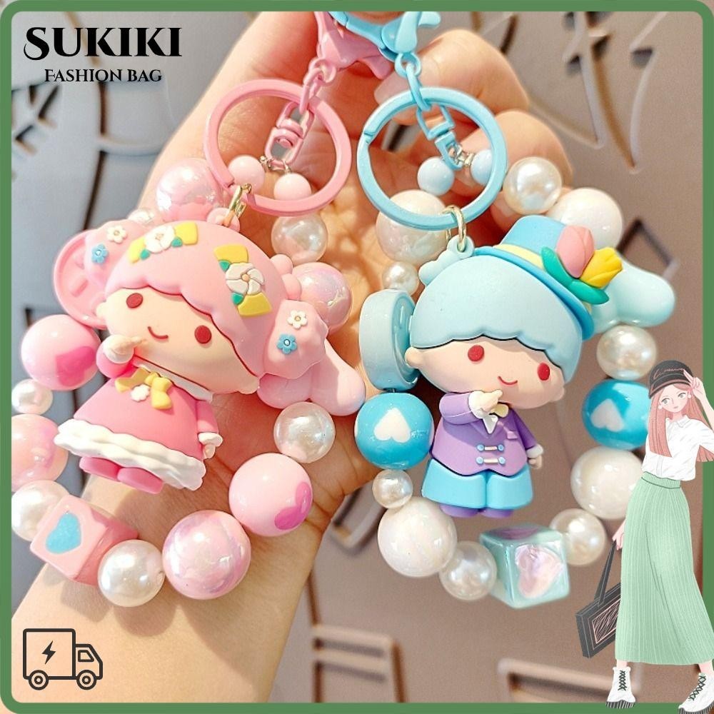 พวงกุญแจ SUKIKI Sanrio, สายคล้องโทรศัพท์มือถือ Sanrio Kuromi, เชือกเสน่ห์โทรศัพท์ทํามือป้องกันการสูญหายพลาสติก