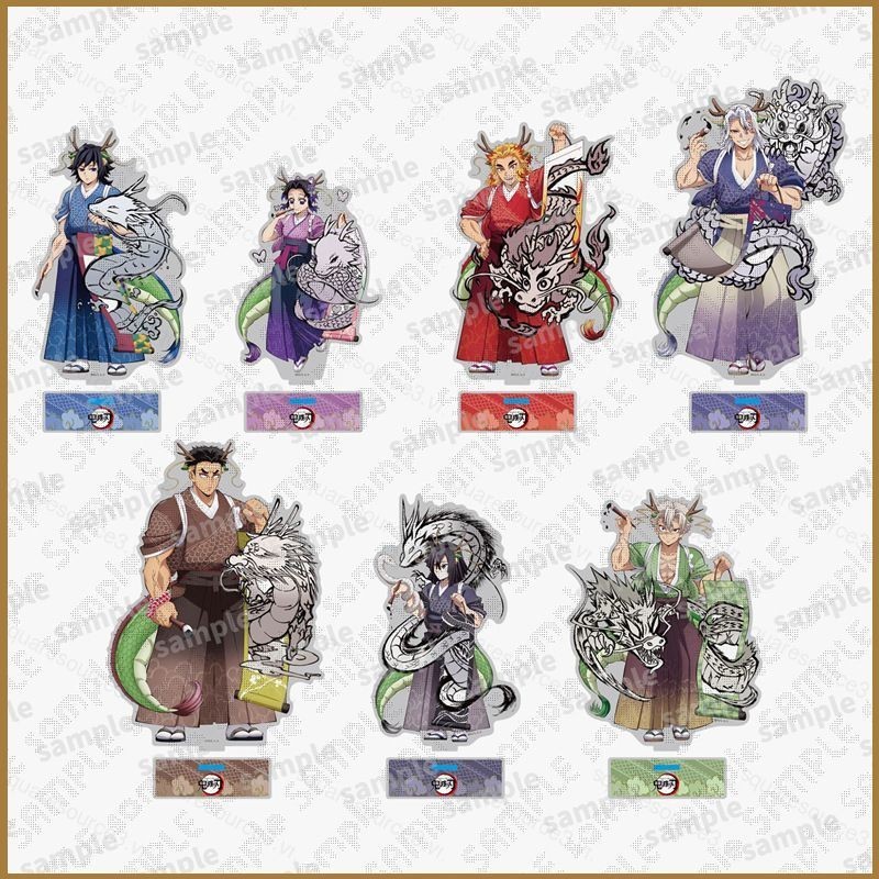 Sq3 Demon Slayer Muichiro Tokito Mitsuri Kanroji Kyojuro Rengoku อะคริลิคขาตั้งแผ่นป้าย UP รูปของเล่น