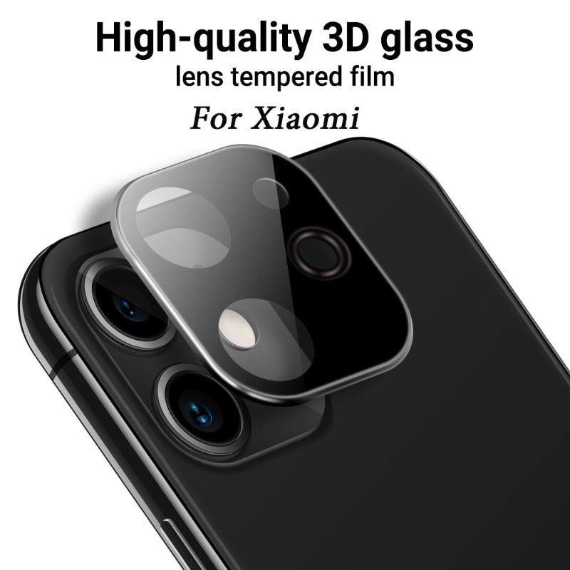 ฟิล์มกระจกนิรภัยกันรอยเลนส์กล้อง ด้านหลัง 3D สําหรับ For Xiaomi Redmi Note 13 13 Pro 10 9 9s 12 11 9T 9C 10A Poco F3 M3